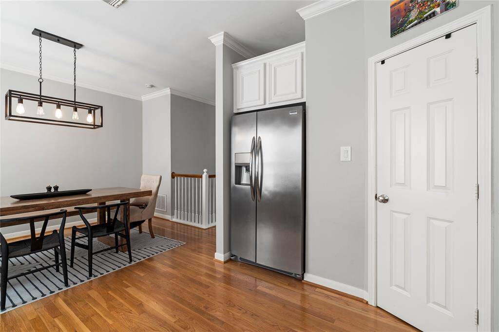 The pantry is generously sized, offering excellent functionality. The open layout makes it easy to serve family