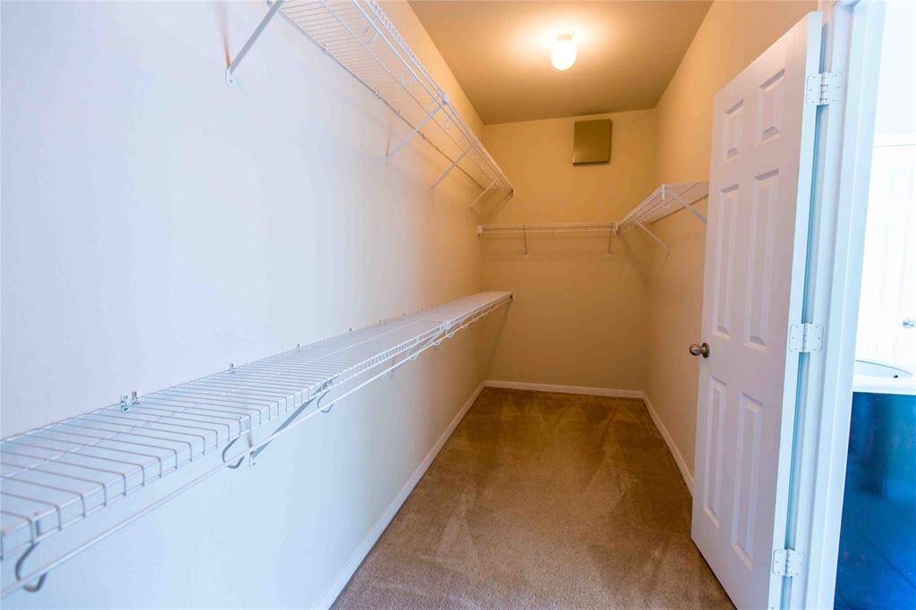 Spacious walk in closet