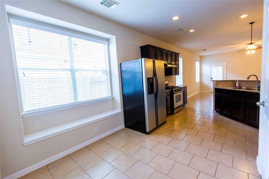 Refrigerator not included.