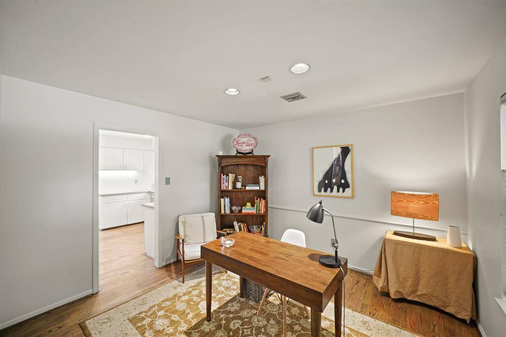 Additional Amenities in the Office include Recessed Lighting and Red Oak Hardwood Floors (2019 per Seller).
