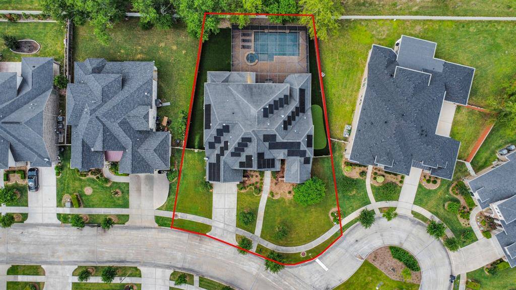 Solar panels from a bird's eye view