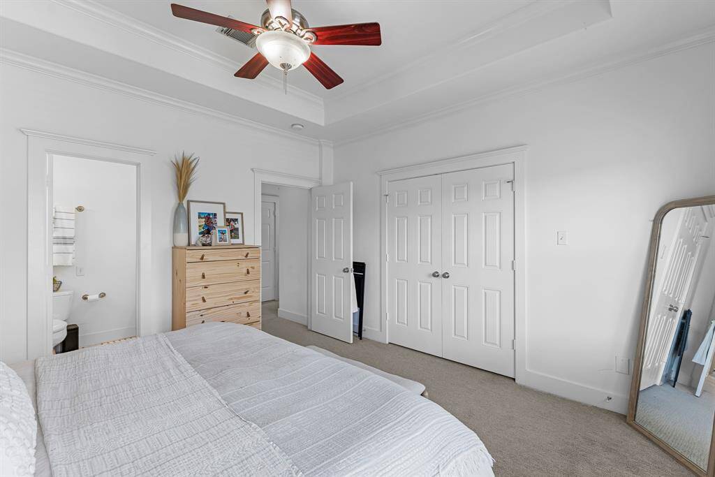 Primary bedroom has a private bath