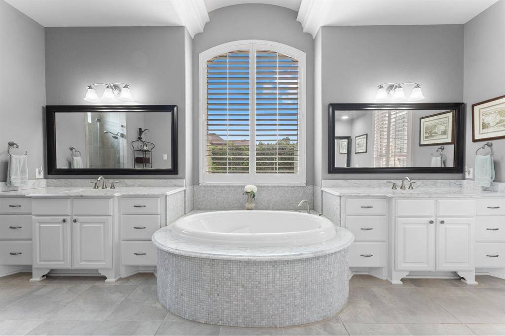 Primary bath soaking tub