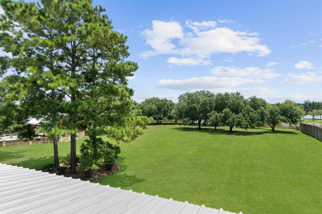 From the balcony looking over the land toward Lake Conroe