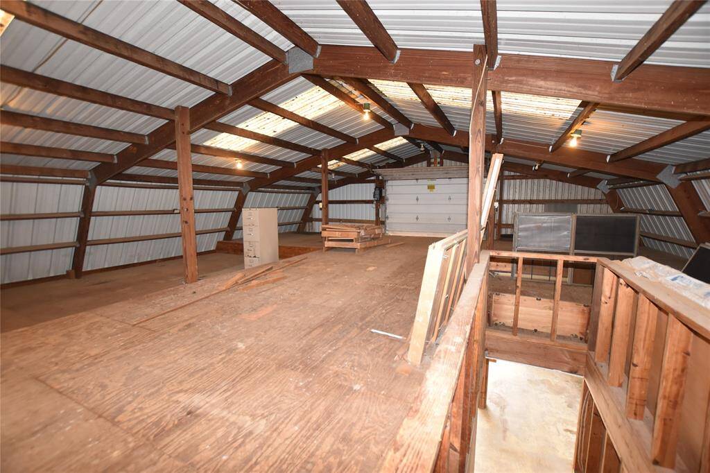 1300 sq feet decked upstairs in the oversized workshop