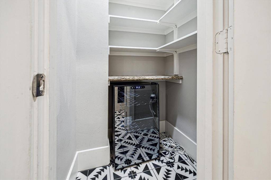 A walk-in pantry was recently added for additional storage right off the kitchen.