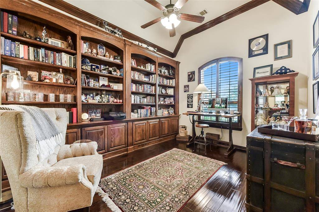 Stunning office overlooking the front of the home.