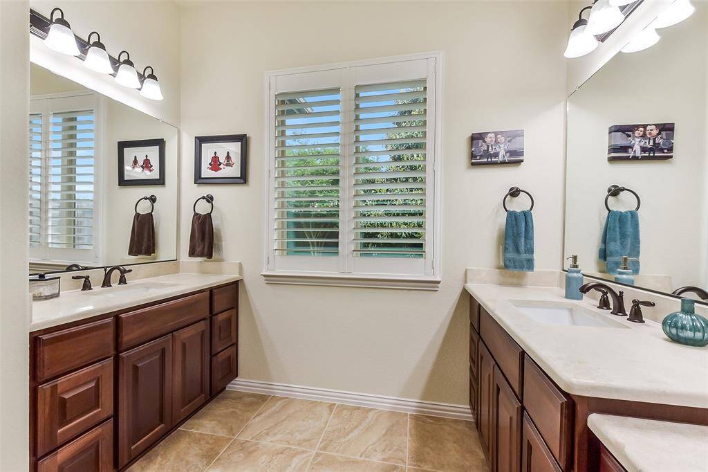 His and Hers vanities.