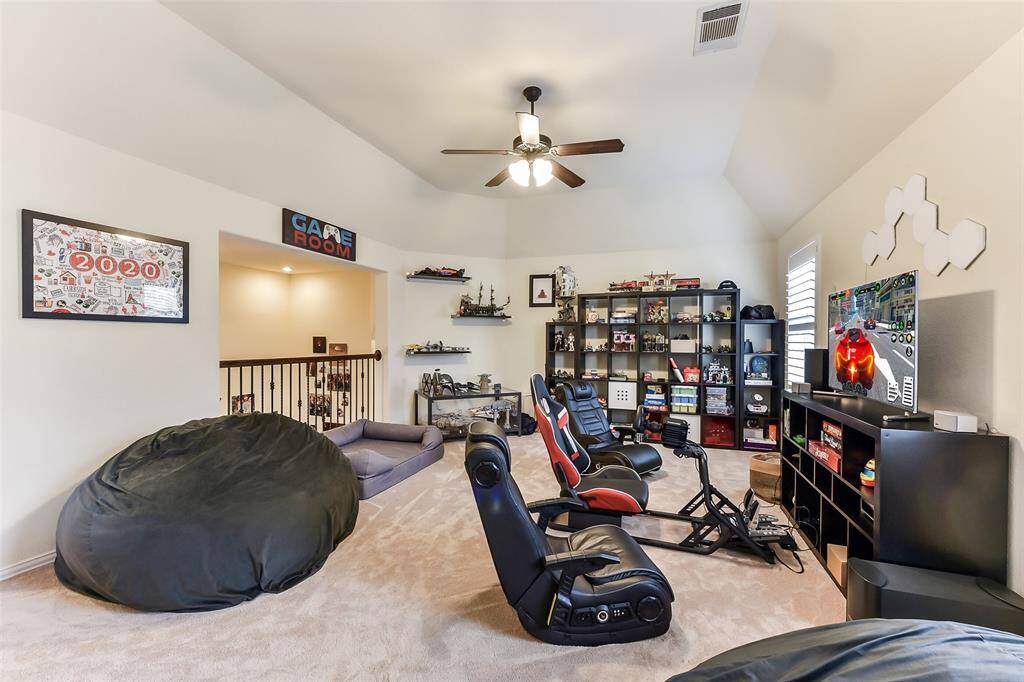Upstairs gameroom.