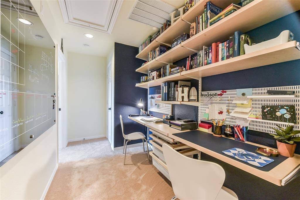 Convenient study nook.