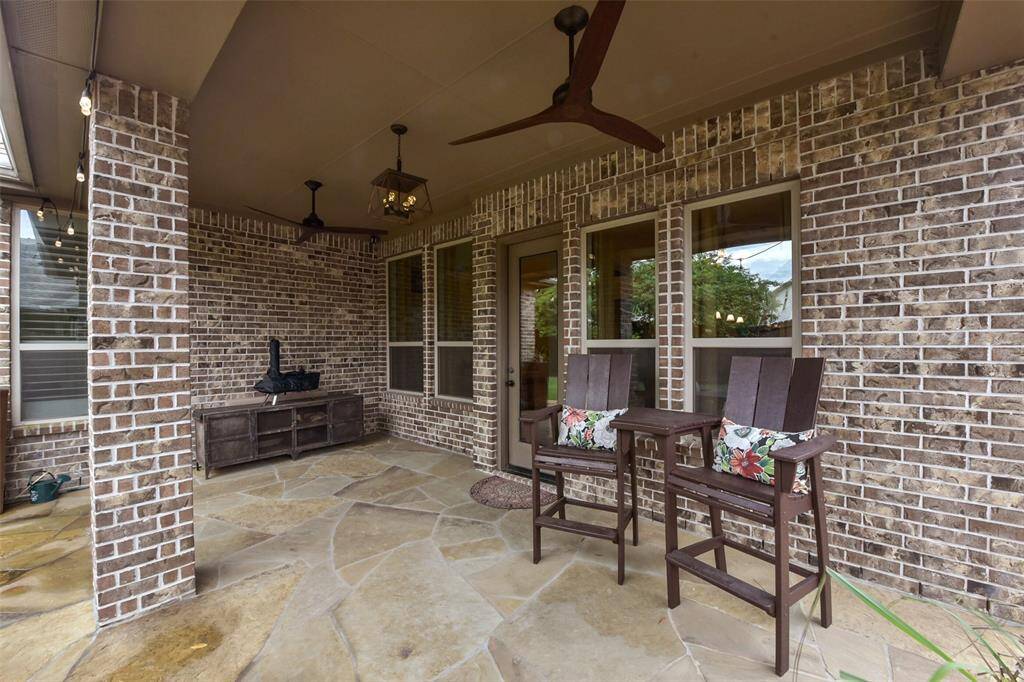 Relaxing covered porch.