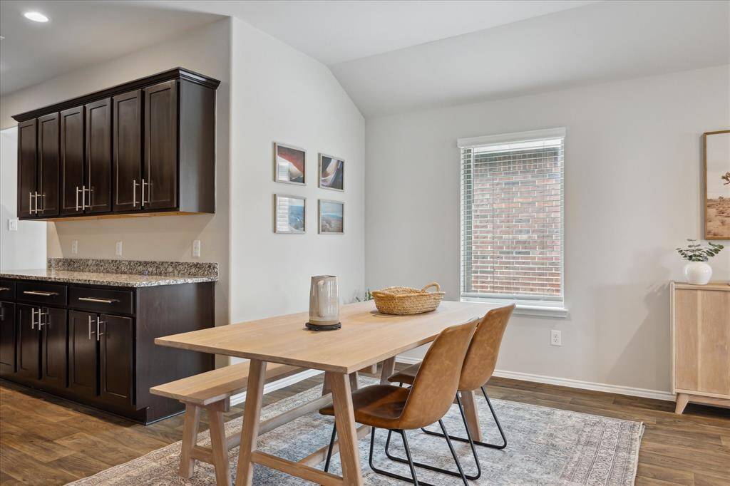 Dining room with lots of space for a large table and hosting dinner parties!