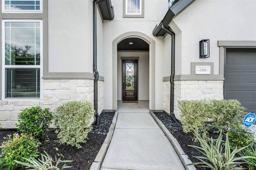 An elegant front door greets you and your guests.