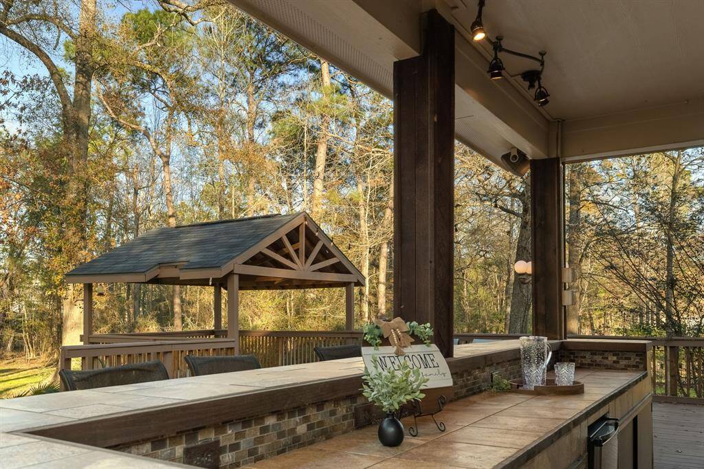 Another great view from the bar overlooking the spa gazebo