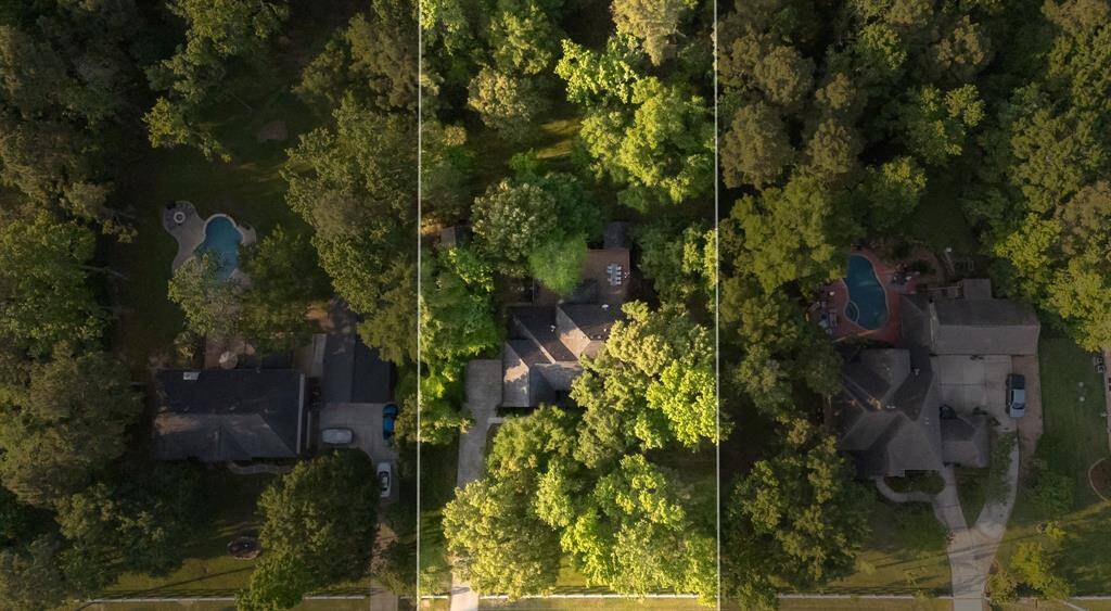 An ariel view of the property