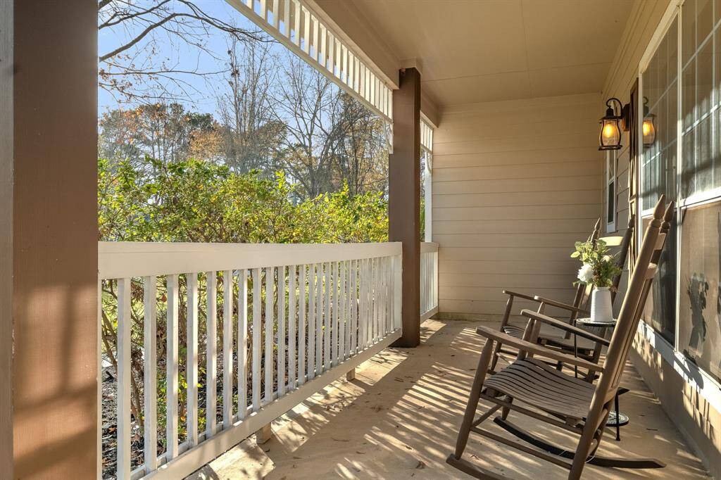 The inviting front porch is ready for you