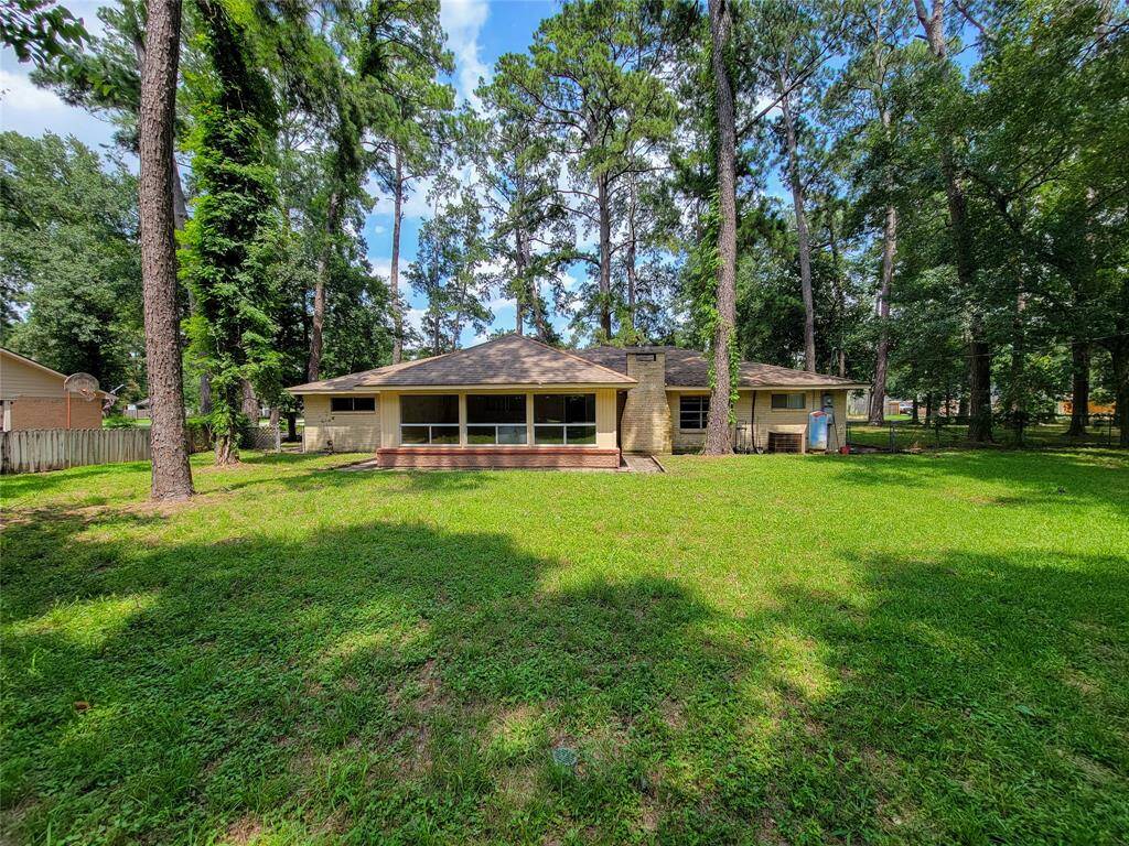 Spacious and lush back yard.