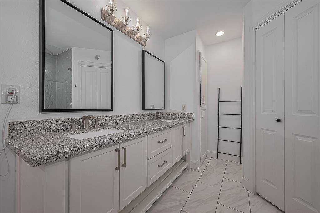 Primary bathroom with double sinks
