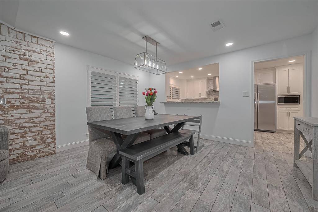 Kitchen is open to the dining room and living area