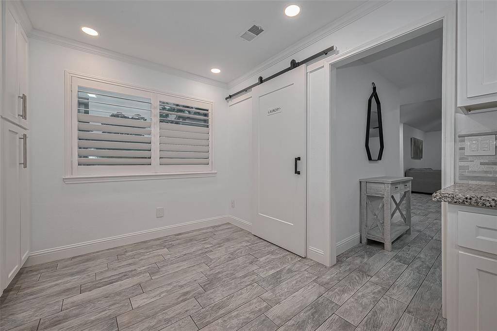 Laundry room is off the kitchen