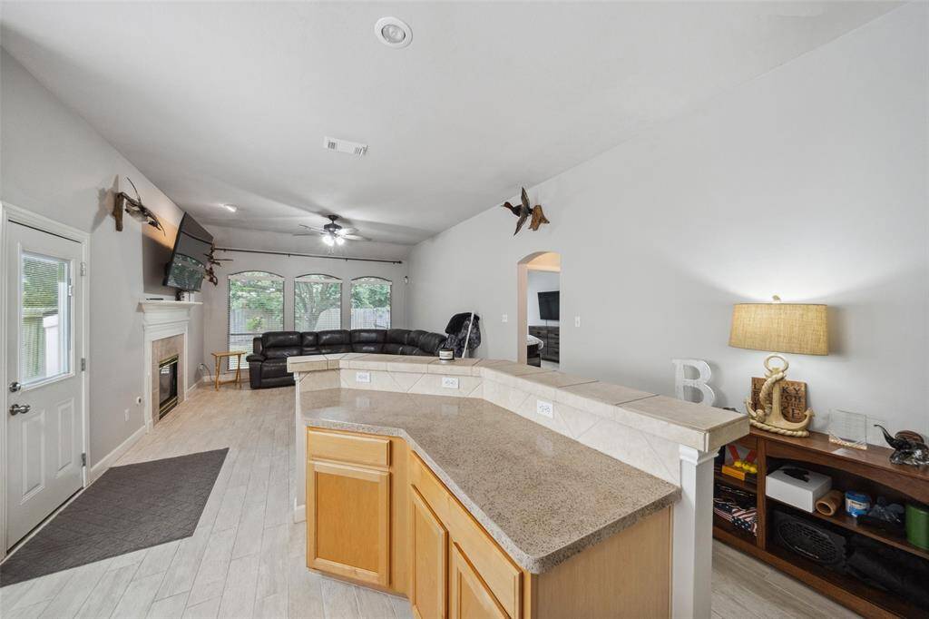 Kitchen to family room