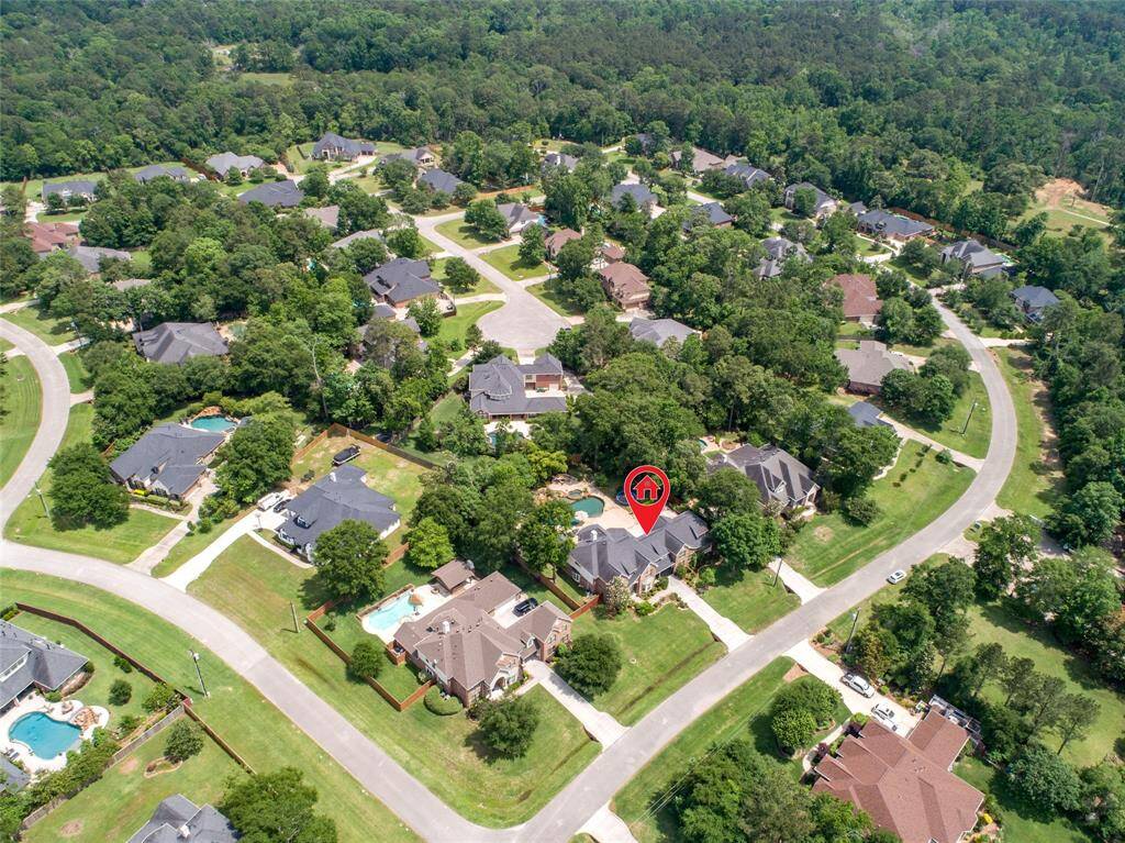 An aerial view of Crighton Woods.