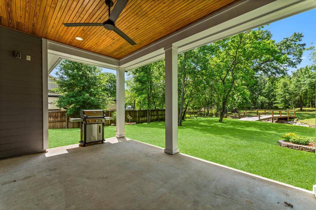 Back patio looking on to backyard.