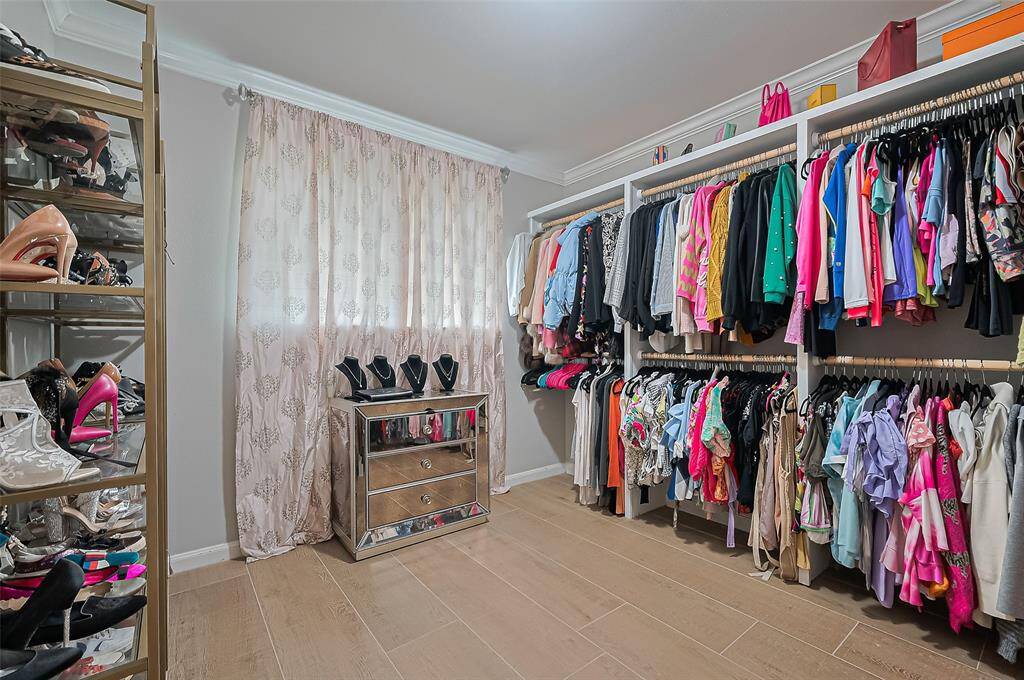 2nd bedroom down. This room has been turned into a glam room/closet. closet.