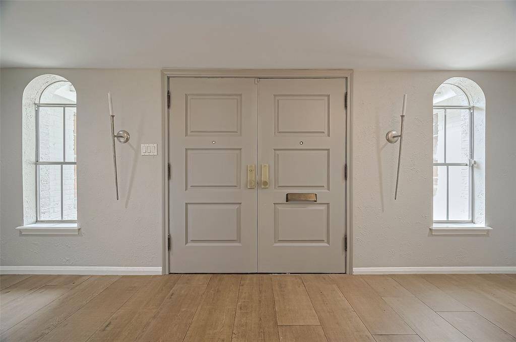 Beautiful freshly painted french doors.