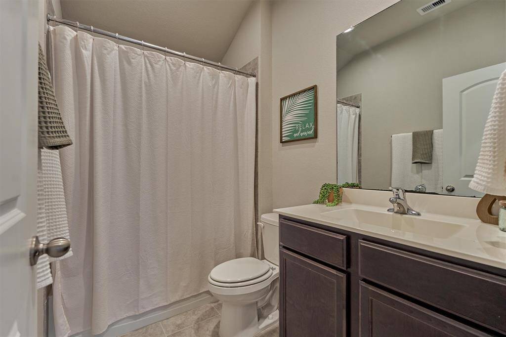 The third full bath includes a tub/shower combination also.