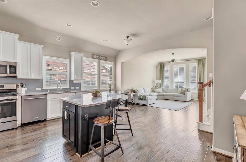 Huge open concept kitchen and living area, great for entertaining or spending time with family!