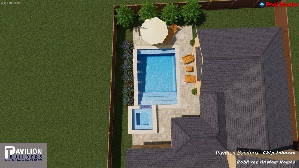 *Example pool rendering, pool not included.