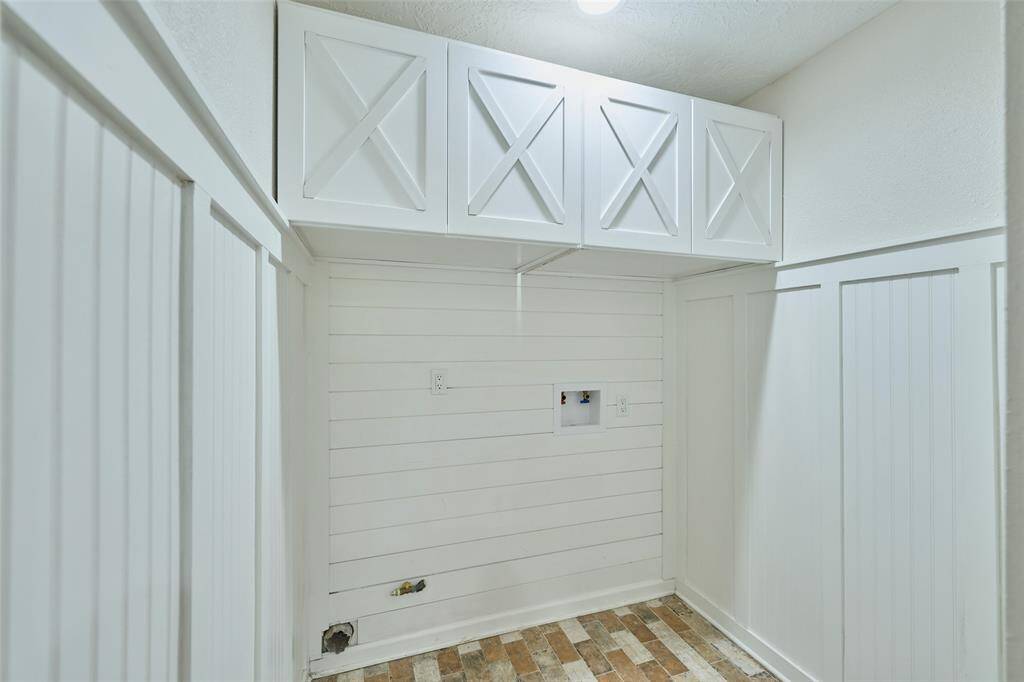Space for your washer and a gas dryer only!