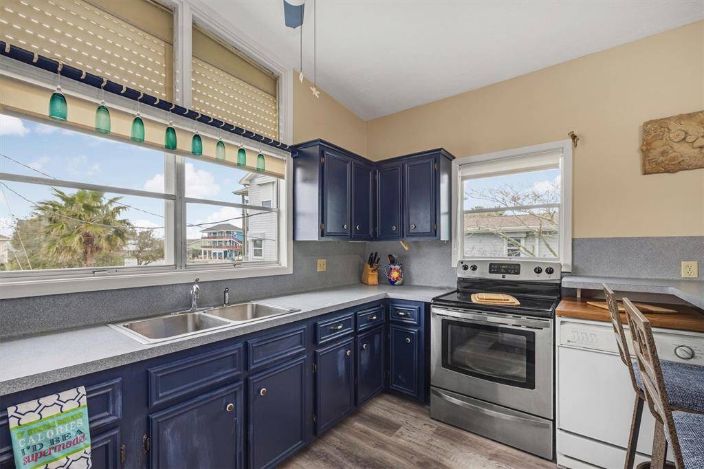 Kitchen with large window to enjoy your morning coffee.