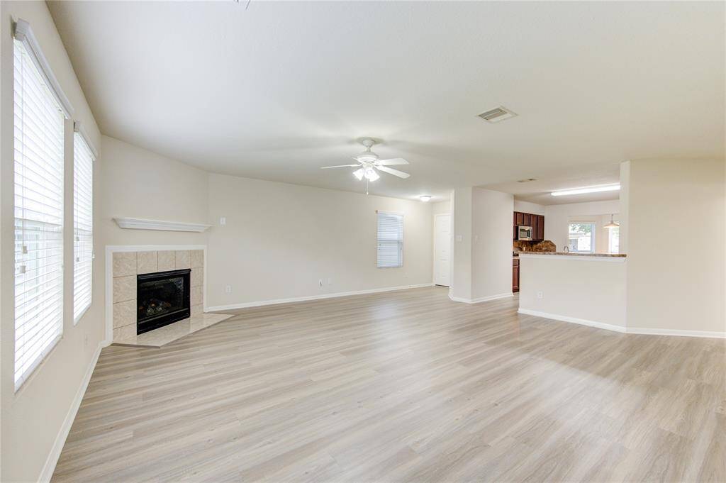 The living room is truly spacious!