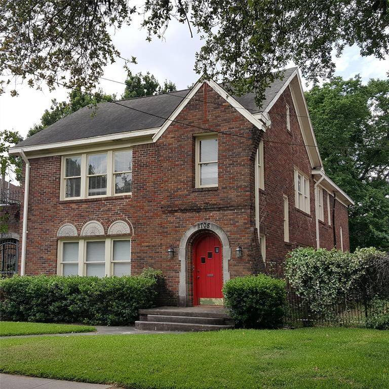 1710 Rosedale 1930s era duplex. Apartment is on the first floor.