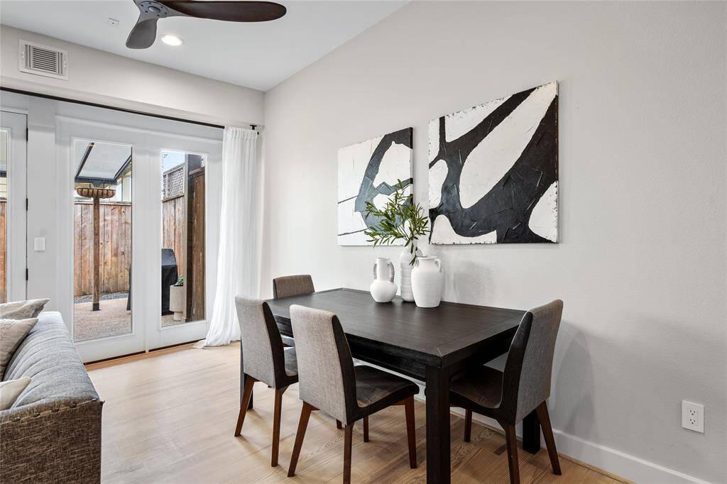 [Dining Room]  From the backyard grill to the table - this home has a very smart layout