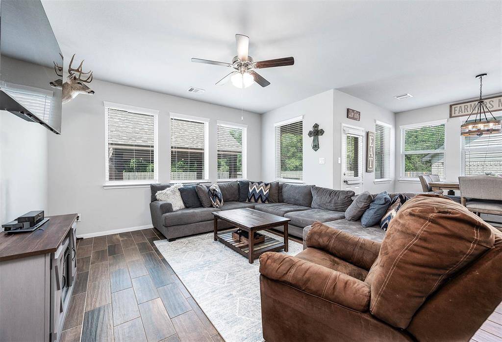 Open concept living room, kitchen and dining