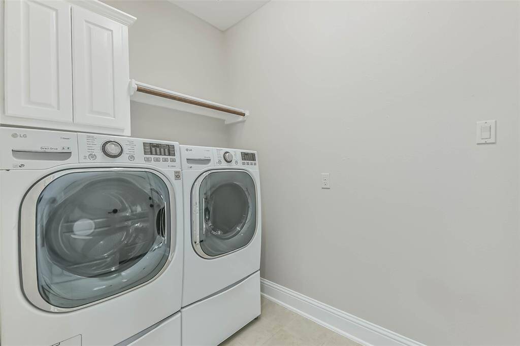 private laundry room in guest wing.