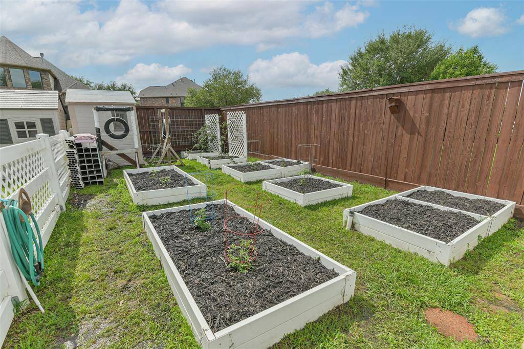 Fenced Garden area added 2022 w raised beds.