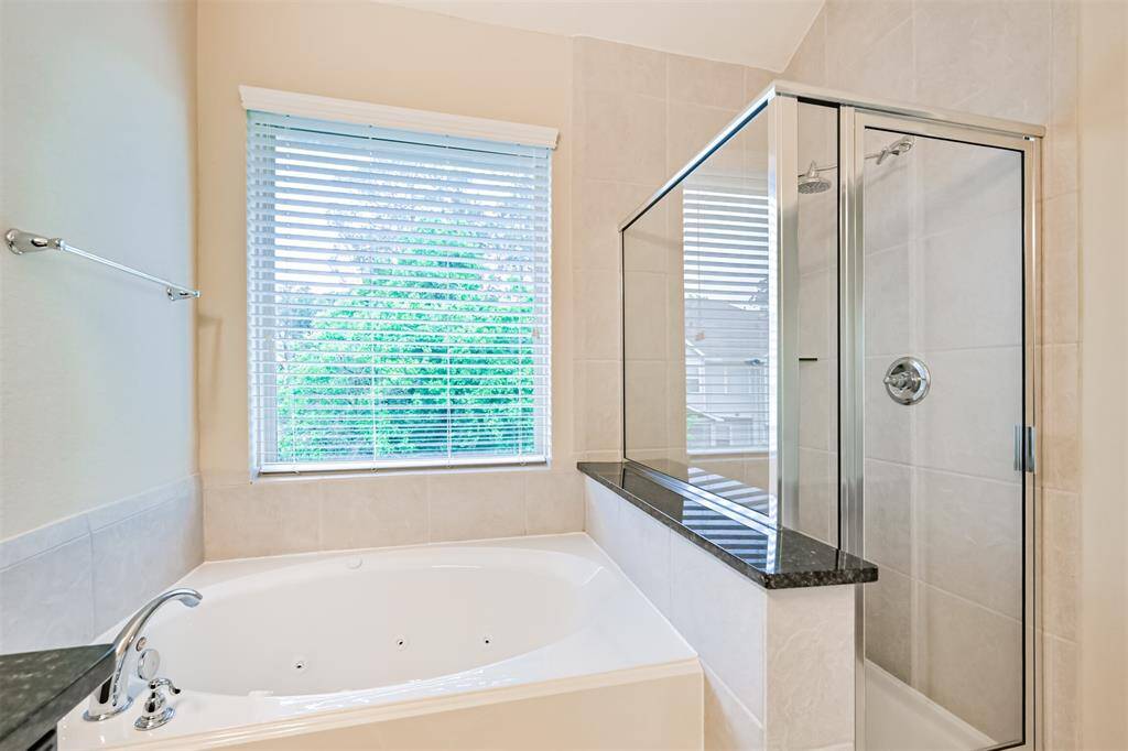 Separate tub and shower