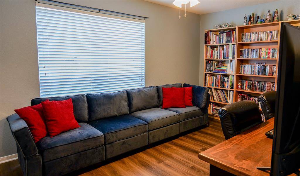 The 1st secondary bedroom is the largest and  has an oversized window.