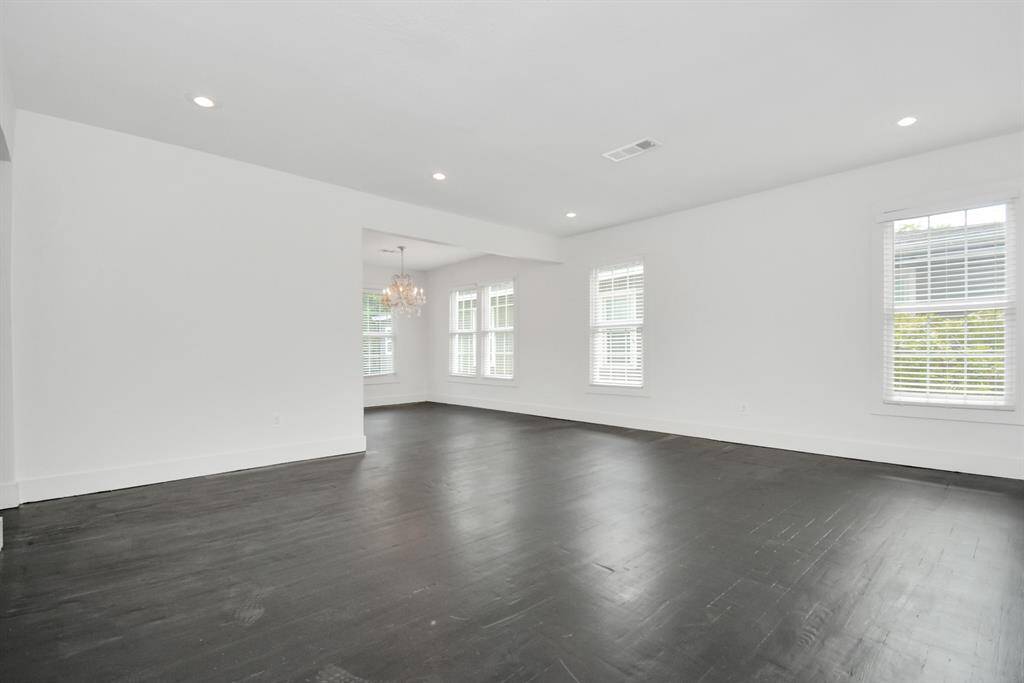 Open concept living and dining room
