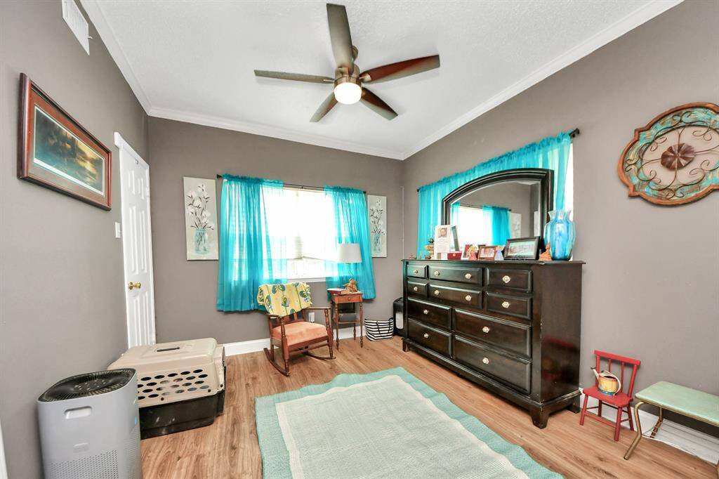 The primary bedroom includes extra space making it perfect for a cozy sitting area, home office, or whatever you need.
