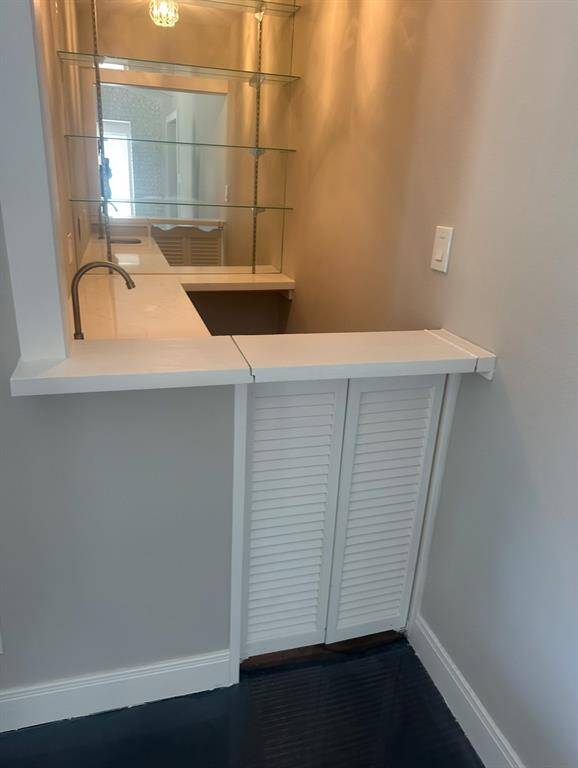 Wet Bar with Mini Fridge off the Living Room