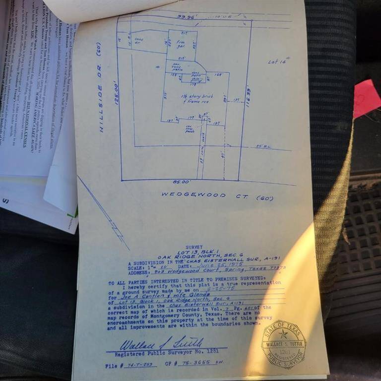 A copy of an old survey from 1975