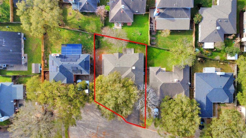 Birds-eye view of the home.
