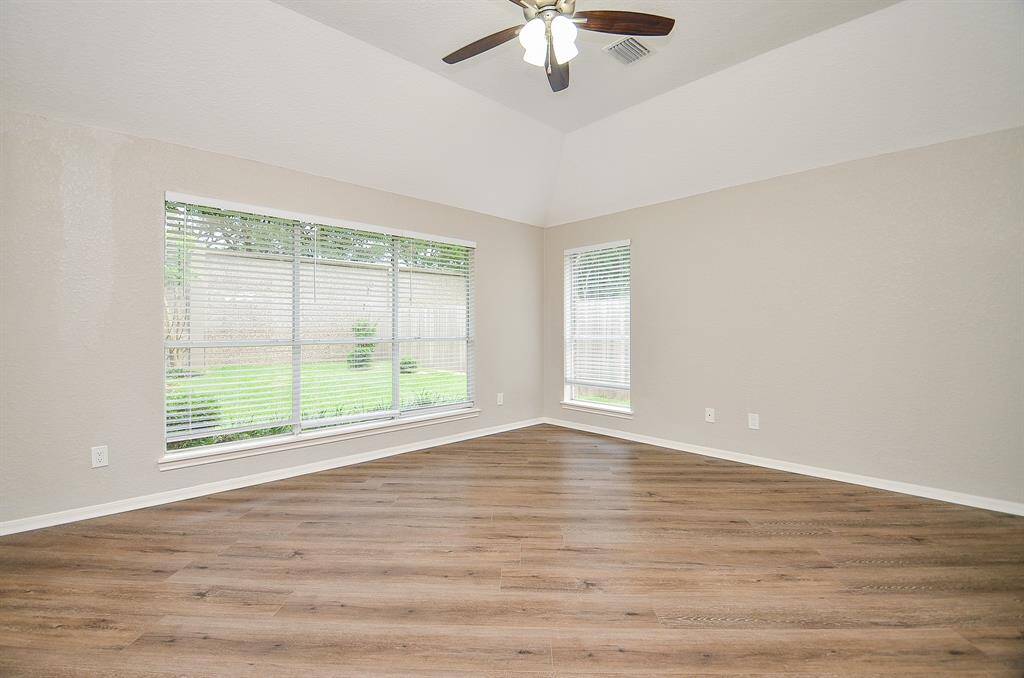 Bring in your most beloved bedroom pieces of any size and shape, here in your primary suite oasis!