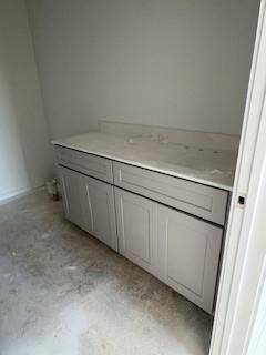 Primary Bath, Extended Vanity w/ single sink