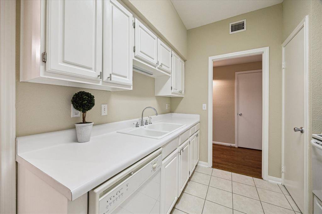 Ample counter space in the kitchen.